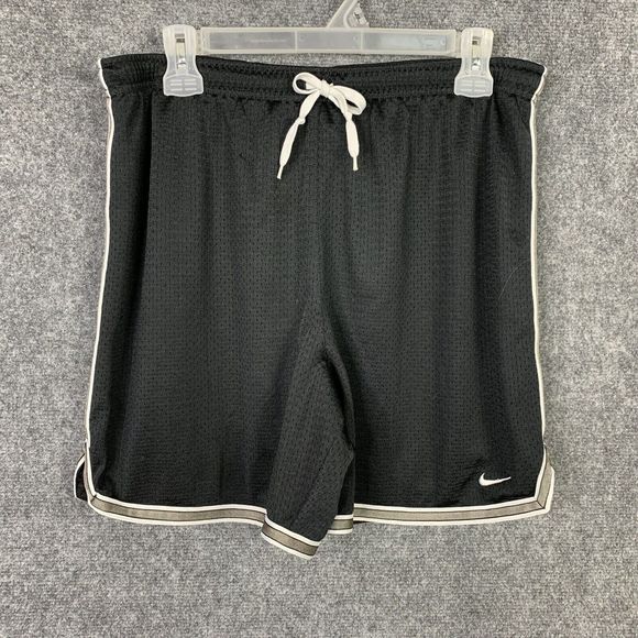 Nike Athletic Shorts Women Medium Running Curved Hem Mesh Stripe Side Lined - Picture 1 of 9